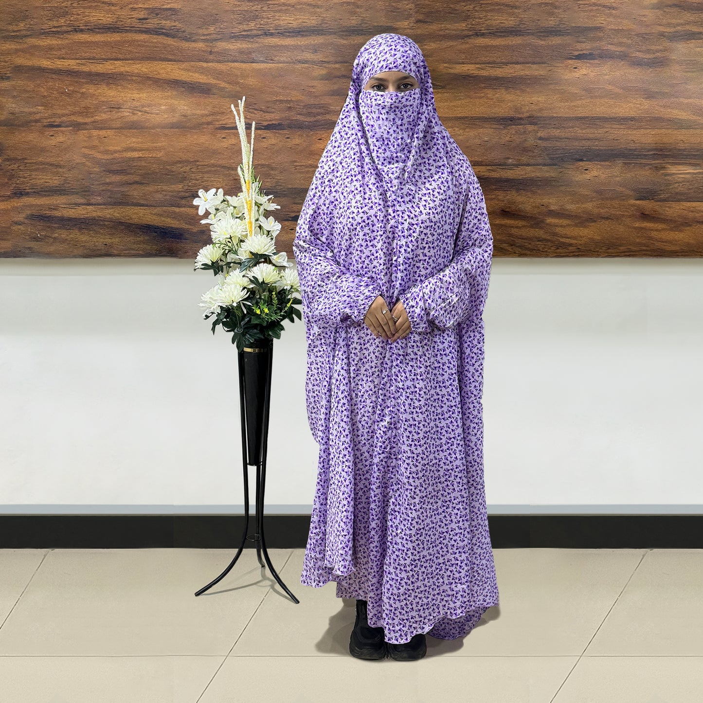 Lavender  Namaz Chadar with Niqab