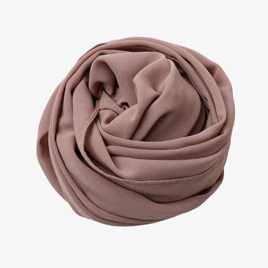 Light Mauve Plain Georgette Chiffon Hijab