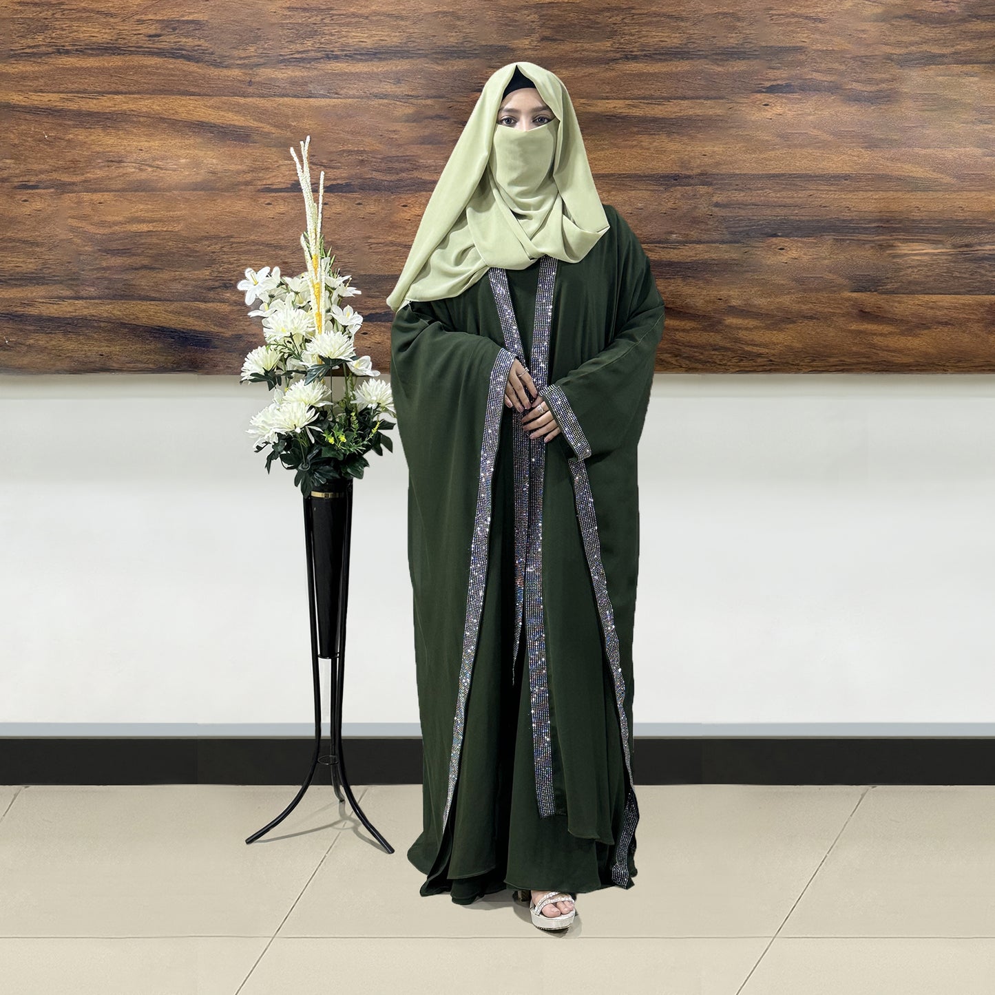 Green Haleema Saudi Abaya