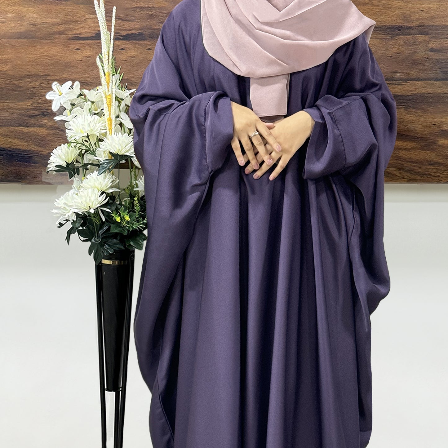 Purple Baggy Butterfly Abaya