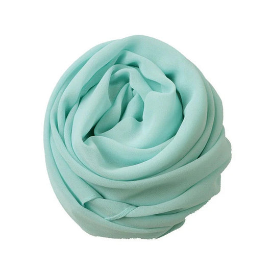 Aqua Island Plain Georgette Chiffon Hijab