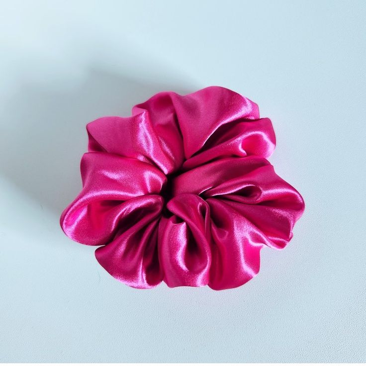 Pink Silk Hair Scrunchie